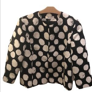 Jones Studio Black and White Print Blazer Jacket